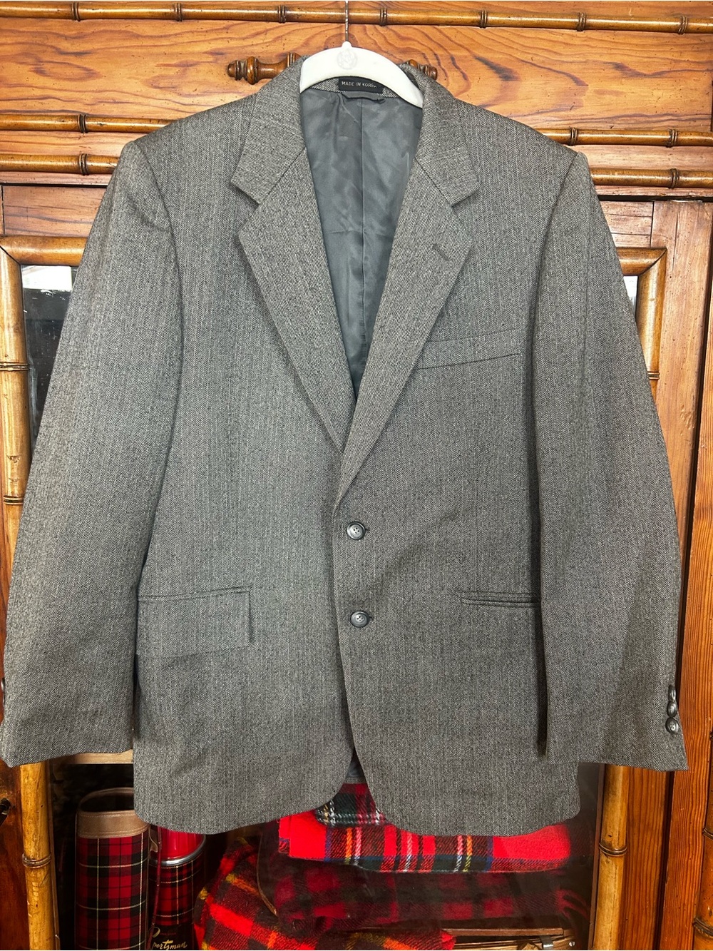Vintage Gray Men's Sport Coat - Notch Lapel Blazer